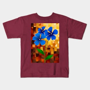 Blue Flowers Kids T-Shirt